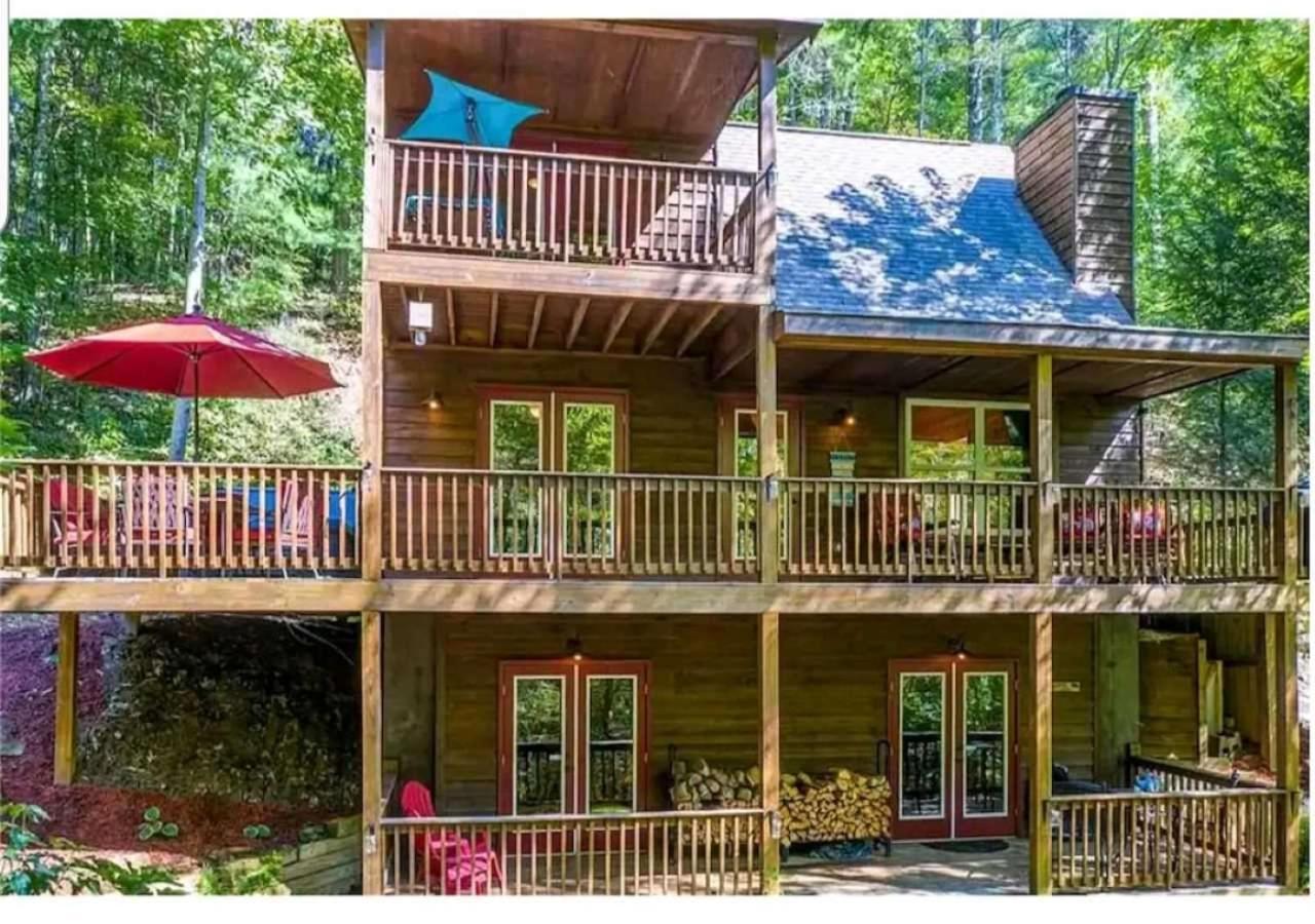 Amazing Creek View Cabin W/ Hot Tub, Firepit & Pool Table Ellijay Exterior photo